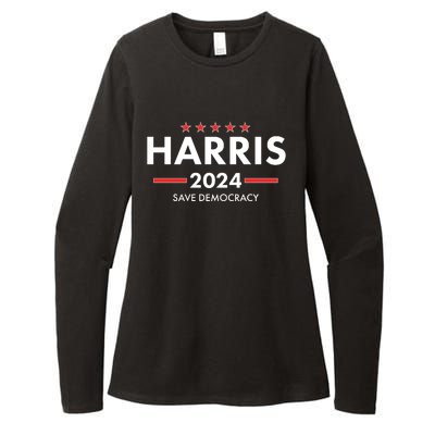 Kamala Harris 2024 Save Democracy Womens CVC Long Sleeve Shirt