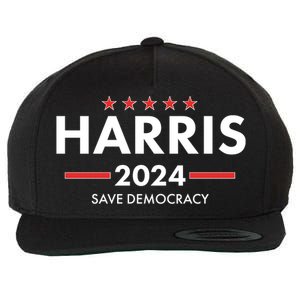 Kamala Harris 2024 Save Democracy Wool Snapback Cap