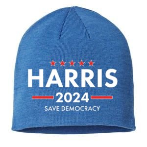 Kamala Harris 2024 Save Democracy Sustainable Beanie