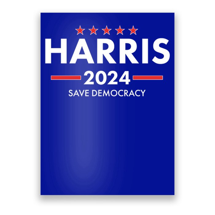 Kamala Harris 2024 Save Democracy Poster