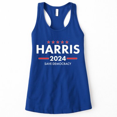 Kamala Harris 2024 Save Democracy Women's Racerback Tank