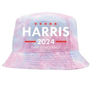 Kamala Harris 2024 Save Democracy Tie-Dyed Bucket Hat