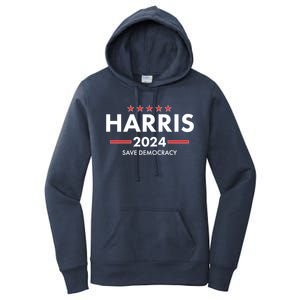 Kamala Harris 2024 Save Democracy Women's Pullover Hoodie