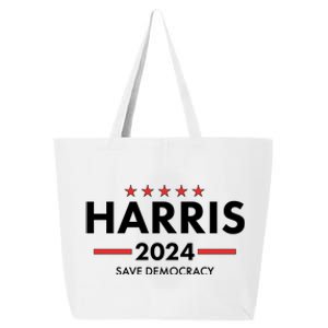 Kamala Harris 2024 Save Democracy 25L Jumbo Tote