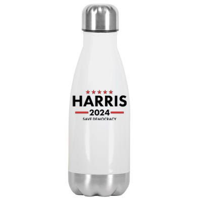 Kamala Harris 2024 Save Democracy Stainless Steel Insulated Water Bottle