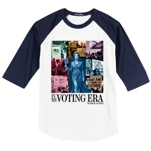 Kamala Harris 2024 In My Voting Era Madam President Baseball Sleeve Shirt