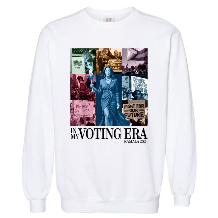 Kamala Harris 2024 In My Voting Era Madam President Garment-Dyed Sweatshirt