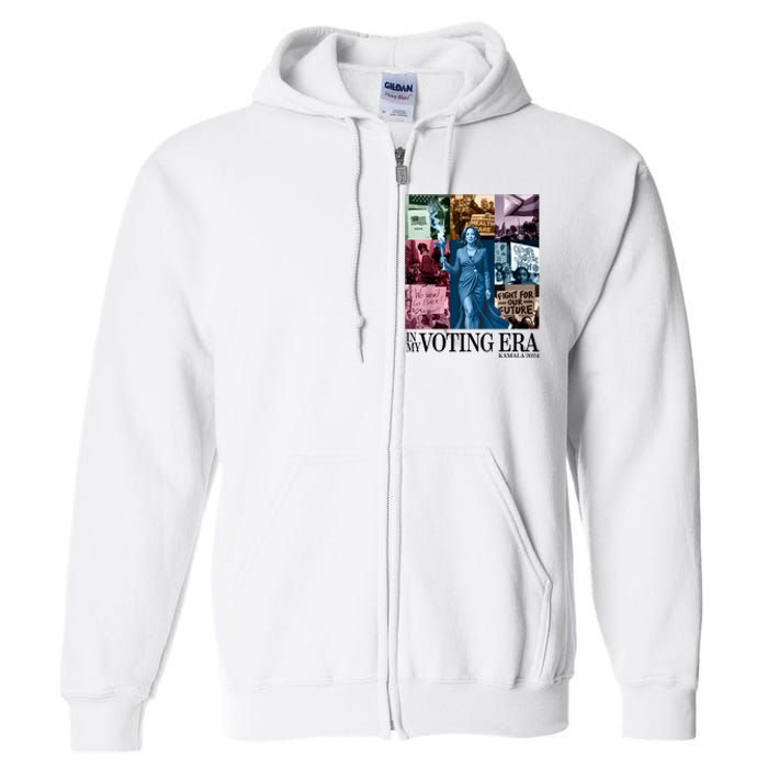 Kamala Harris 2024 In My Voting Era Madam President Full Zip Hoodie