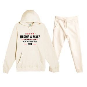 Kamala Harris 2024 For President Harris Walz 2024 Antitrump Premium Hooded Sweatsuit Set