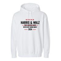 Kamala Harris 2024 For President Harris Walz 2024 Antitrump Garment-Dyed Fleece Hoodie