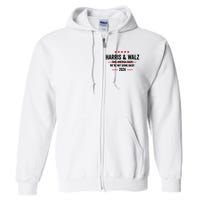 Kamala Harris 2024 For President Harris Walz 2024 Antitrump Full Zip Hoodie