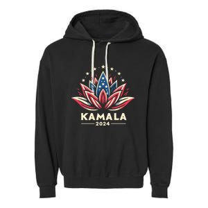 Kamala Harris 2024 Presidential Campaign American Lotus Garment-Dyed Fleece Hoodie