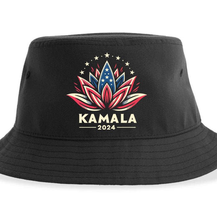 Kamala Harris 2024 Presidential Campaign American Lotus Sustainable Bucket Hat