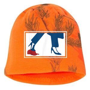 Kalama Harris 2024 Retro Comma La Red Hat Anti Trump Maga Kati - Camo Knit Beanie