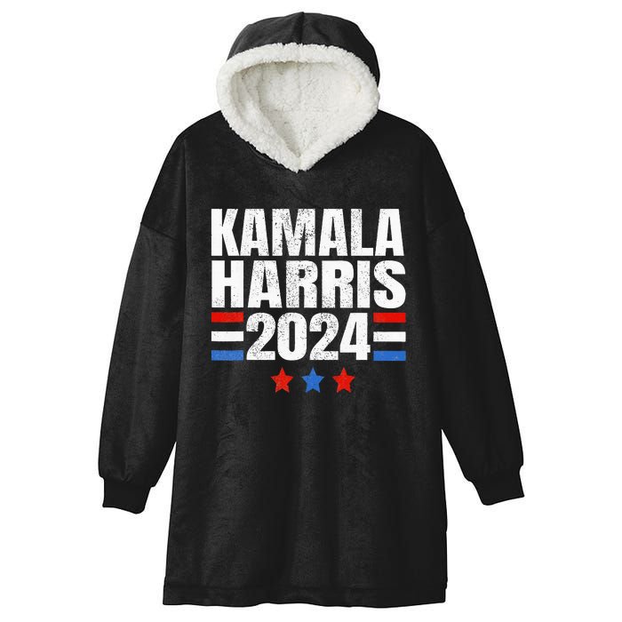 Kamala Harris 2024 For President Campaign Hooded Wearable Blanket