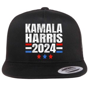 Kamala Harris 2024 For President Campaign Flat Bill Trucker Hat