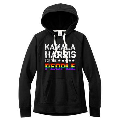 Kamala Harris 2024 For The People Lgbt Flag Equality Women's Fleece Hoodie