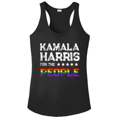 Kamala Harris 2024 For The People Lgbt Flag Equality Ladies PosiCharge Competitor Racerback Tank