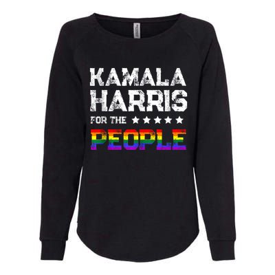 Kamala Harris 2024 For The People Lgbt Flag Equality Womens California Wash Sweatshirt