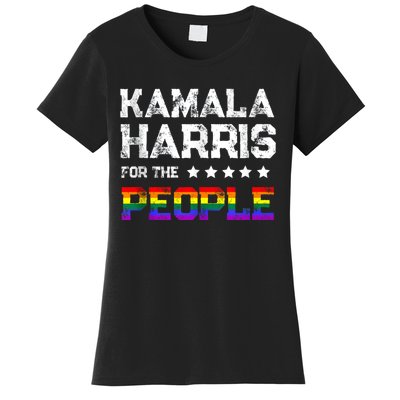 Kamala Harris 2024 For The People Lgbt Flag Equality Women's T-Shirt