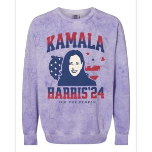 Kamala Harris 24 For The People Kalama Harris For President Gift Colorblast Crewneck Sweatshirt