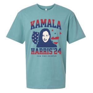 Kamala Harris 24 For The People Kalama Harris For President Gift Sueded Cloud Jersey T-Shirt