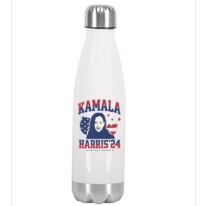 Kamala Harris 24 For The People Kalama Harris For President Gift Stainless Steel Insulated Water Bottle