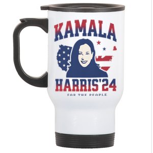 Kamala Harris 24 For The People Kalama Harris For President Gift Stainless Steel Travel Mug