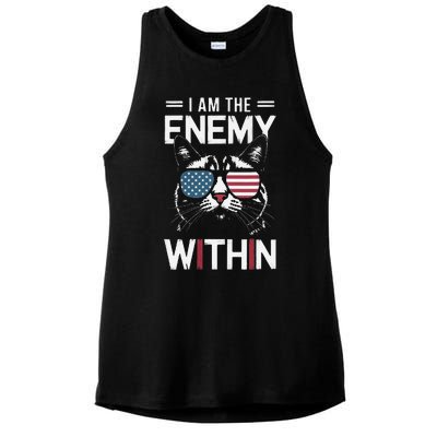 Kamala Harris 2024 I Am The Enemy Within Funny Ladies PosiCharge Tri-Blend Wicking Tank