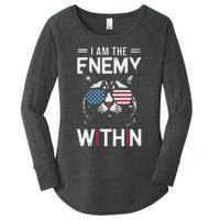 Kamala Harris 2024 I Am The Enemy Within Funny Women's Perfect Tri Tunic Long Sleeve Shirt