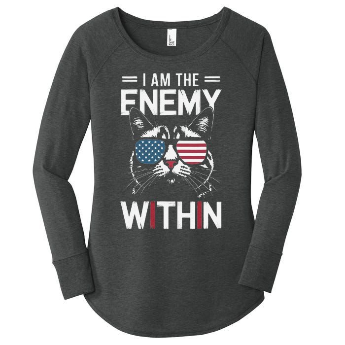 Kamala Harris 2024 I Am The Enemy Within Funny Women's Perfect Tri Tunic Long Sleeve Shirt