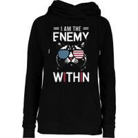 Kamala Harris 2024 I Am The Enemy Within Funny Womens Funnel Neck Pullover Hood