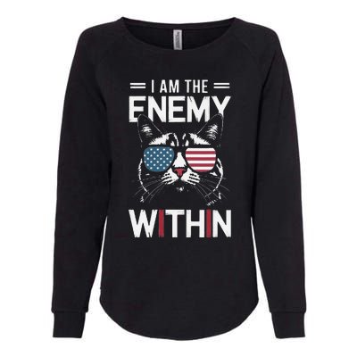 Kamala Harris 2024 I Am The Enemy Within Funny Womens California Wash Sweatshirt