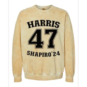 Kamala Harrisshapiro 24 Supporter 47 Colorblast Crewneck Sweatshirt