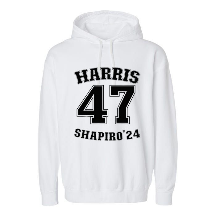 Kamala Harrisshapiro 24 Supporter 47 Garment-Dyed Fleece Hoodie