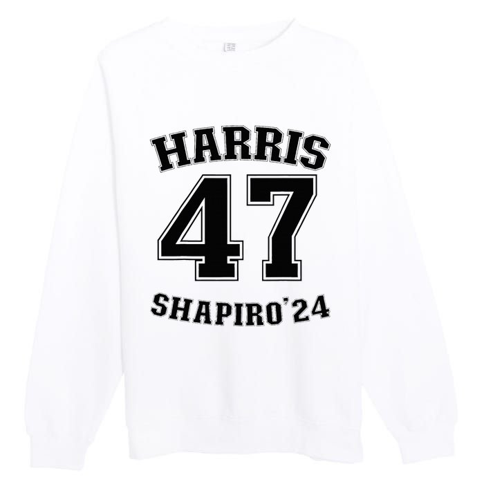 Kamala Harrisshapiro 24 Supporter 47 Premium Crewneck Sweatshirt