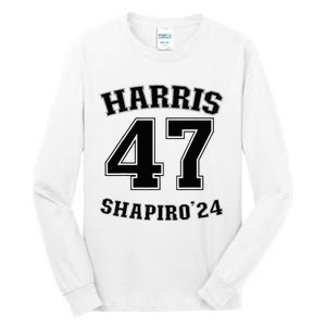 Kamala Harrisshapiro 24 Supporter 47 Tall Long Sleeve T-Shirt