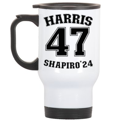 Kamala Harrisshapiro 24 Supporter 47 Stainless Steel Travel Mug