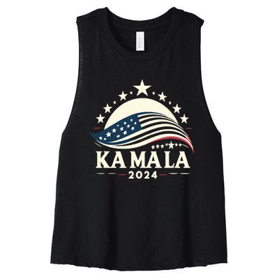 Kamala Harris 2024 President Campaign White Dudes Wilz Wiltz Women's Racerback Cropped Tank