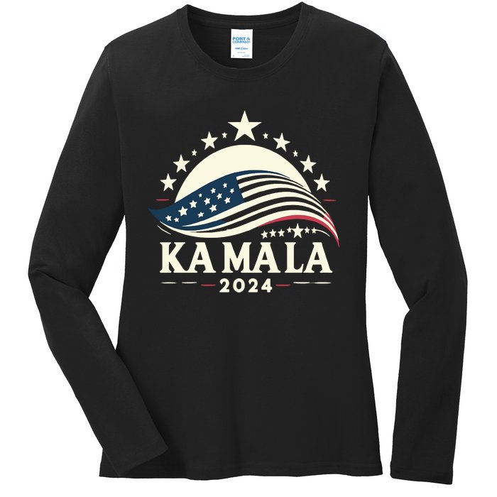 Kamala Harris 2024 President Campaign White Dudes Wilz Wiltz Ladies Long Sleeve Shirt