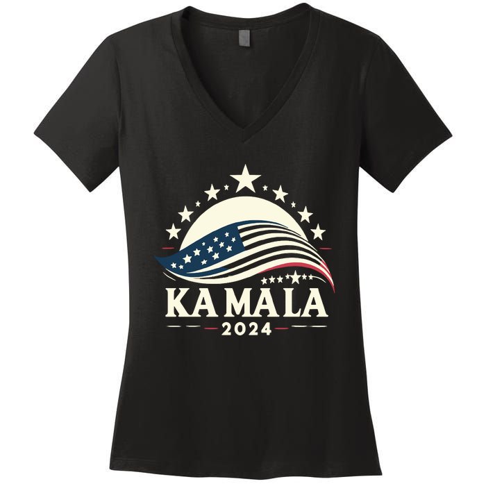 Kamala Harris 2024 President Campaign White Dudes Wilz Wiltz Women's V-Neck T-Shirt