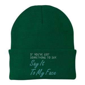 Kamala Harris 2024 Say It To My Face First Female President Knit Cap Winter Beanie