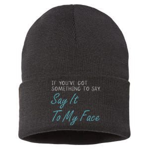 Kamala Harris 2024 Say It To My Face First Female President Sustainable Knit Beanie