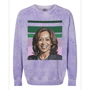 Kamala Harris 2024 Colorblast Crewneck Sweatshirt