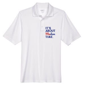 Kamala Harris 2024 ItS About Madam Time President Men's Origin Performance Pique Polo