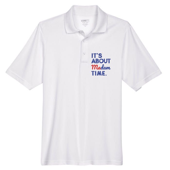 Kamala Harris 2024 ItS About Madam Time President Men's Origin Performance Pique Polo