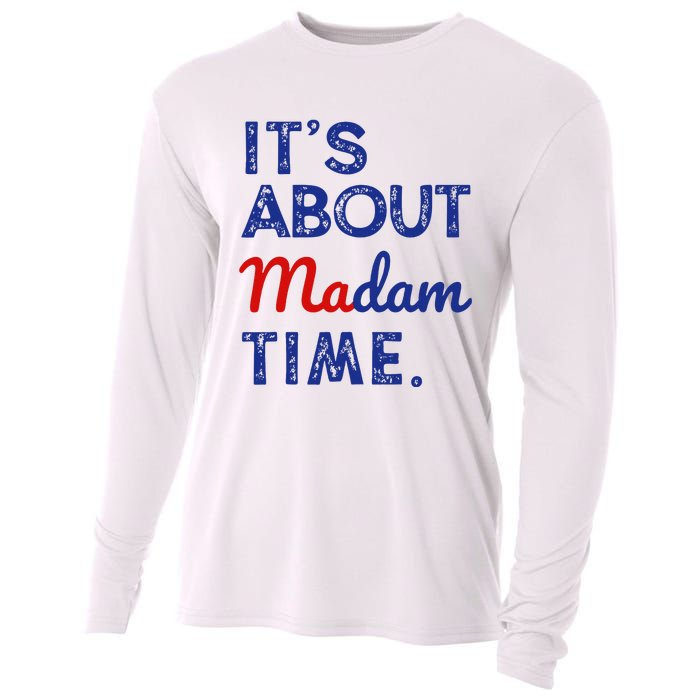 Kamala Harris 2024 ItS About Madam Time President Cooling Performance Long Sleeve Crew