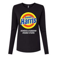 Kamala Harris 2024 Removes Stubborn Orange Stains Humorous Womens Cotton Relaxed Long Sleeve T-Shirt