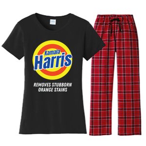 Kamala Harris 2024 Removes Stubborn Orange Stains Humorous Women's Flannel Pajama Set