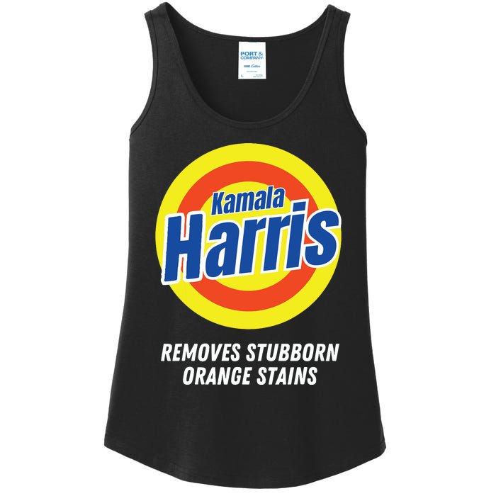 Kamala Harris 2024 Removes Stubborn Orange Stains Humorous Ladies Essential Tank